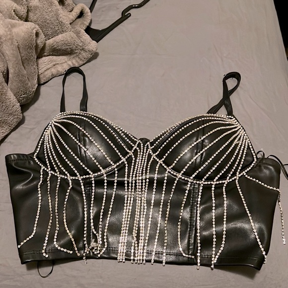 rhinestone fringe crop size medium - Picture 1 of 1